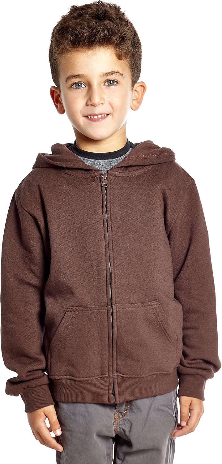 Leveret Kids & Toddler Hoodie Boys Girls 100% Cotton Zip-Up Hoodie Jacket (2-14 Years) Variety of Colors: Clothing