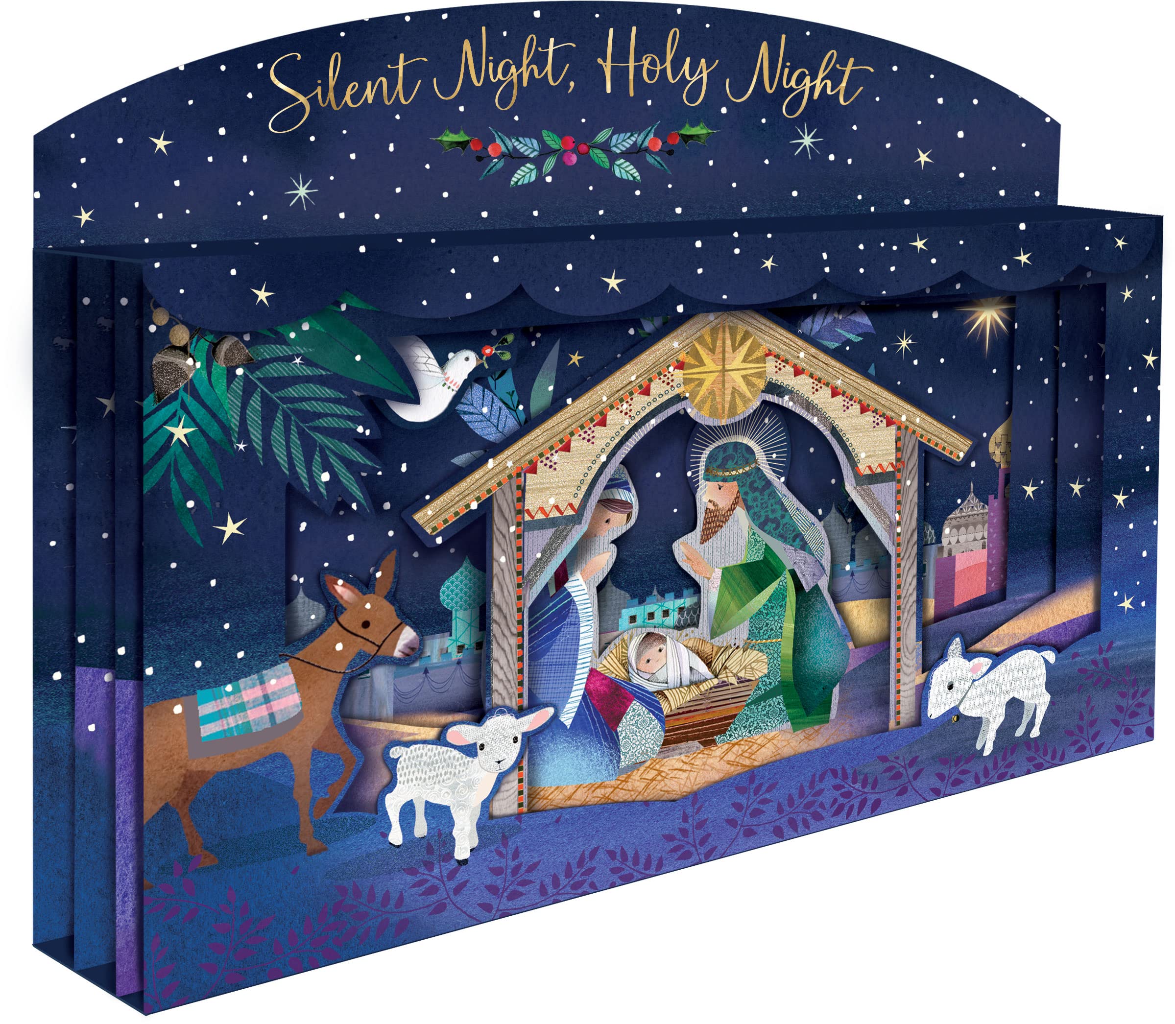 Silent Night Spectacular 3D Nativity Scene Christmas Card Freestanding Cards XSPT008