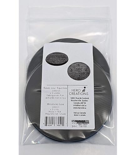 8-Pack 50mm (2 Inch) Miniature Bases | Plastic Gray Circular Bases For RPGs, Tabletop Wargaming, D&D Mini Figurines