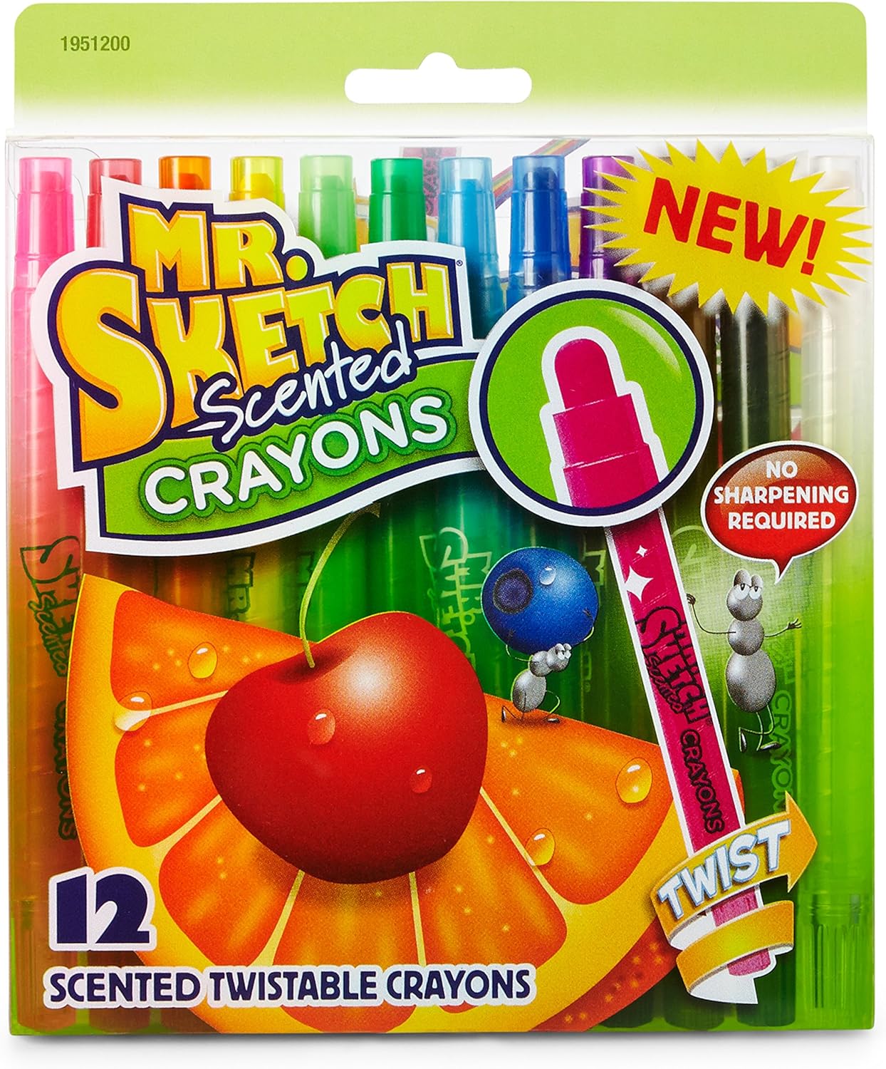 Mr. Sketch 1951200 Scented Twistable Crayons, Assorted Colors, 12-Count, Blue