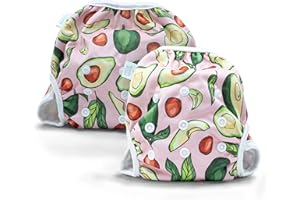 BAMBIO & BOO Bambi & Boo Reusable Swim Diapers, Full Size Pack N-6, Adjustable, Soft & Breathable for Toddlers & Babies, Newborn Swim Diaper to 40 Months Old, Ideal for Swimming Less Mess