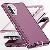 AYMECL for Note 10+ Case,[Military Grade] 3 in 1 Full Body Shockproof Dust/Drop Proof Heavy Duty Protection Cover,for Samsung Galaxy Note 10 Plus 6.8 Inch,Pink+Wine Red