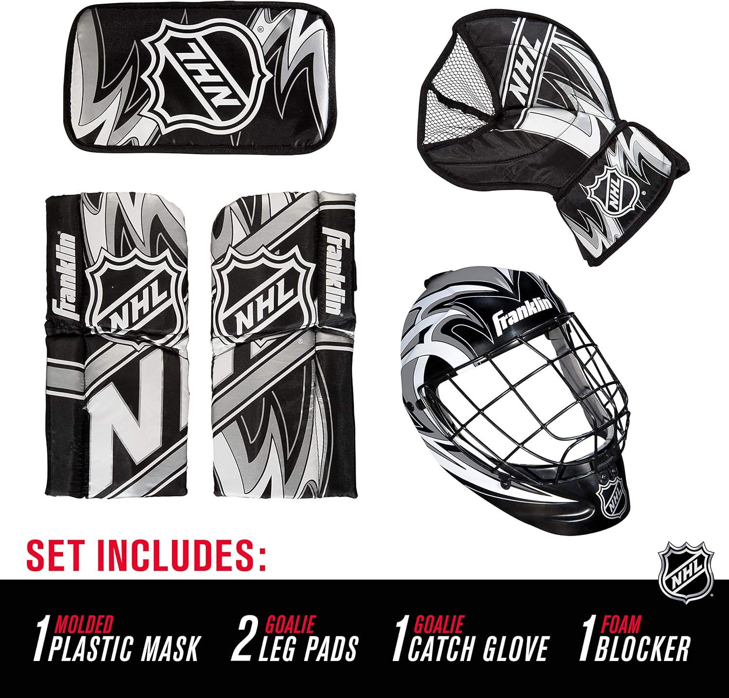Franklin Sports 12436 NHL Mini Hockey Goalie Equipment with Mask Set : Hockey Puck : Sports & Outdoors
