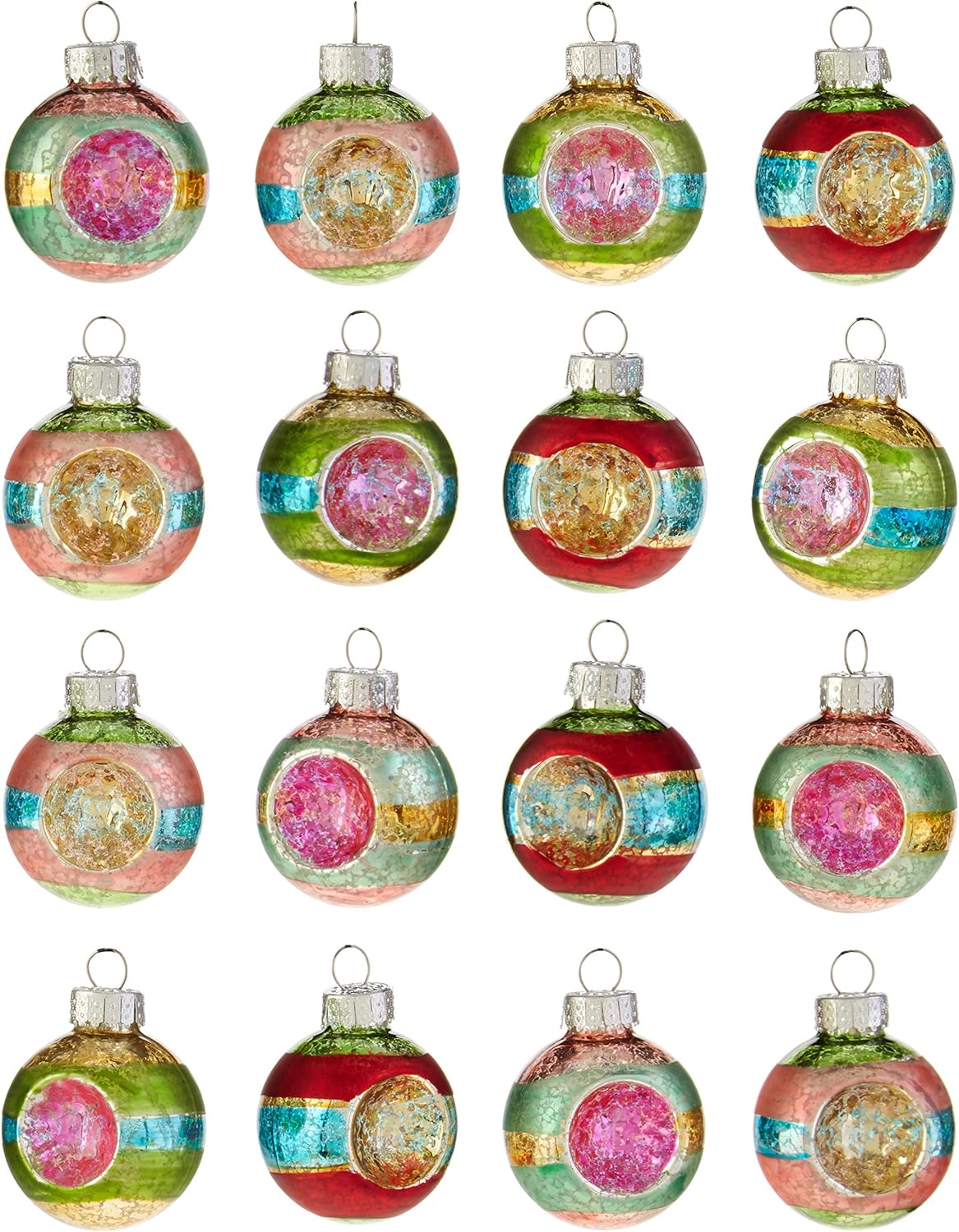RAZ Imports Vintage Ball Reflector Glass Christmas Ornaments Assorted