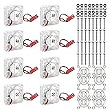 8PC Raspberry Pi 4 Fan DC 5V Set, Micro White 30mm