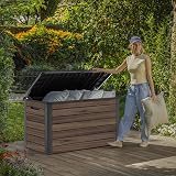 Keter Signature Ontario 575L Outdoor Storage Box Rosewood Weather Resistant view 3