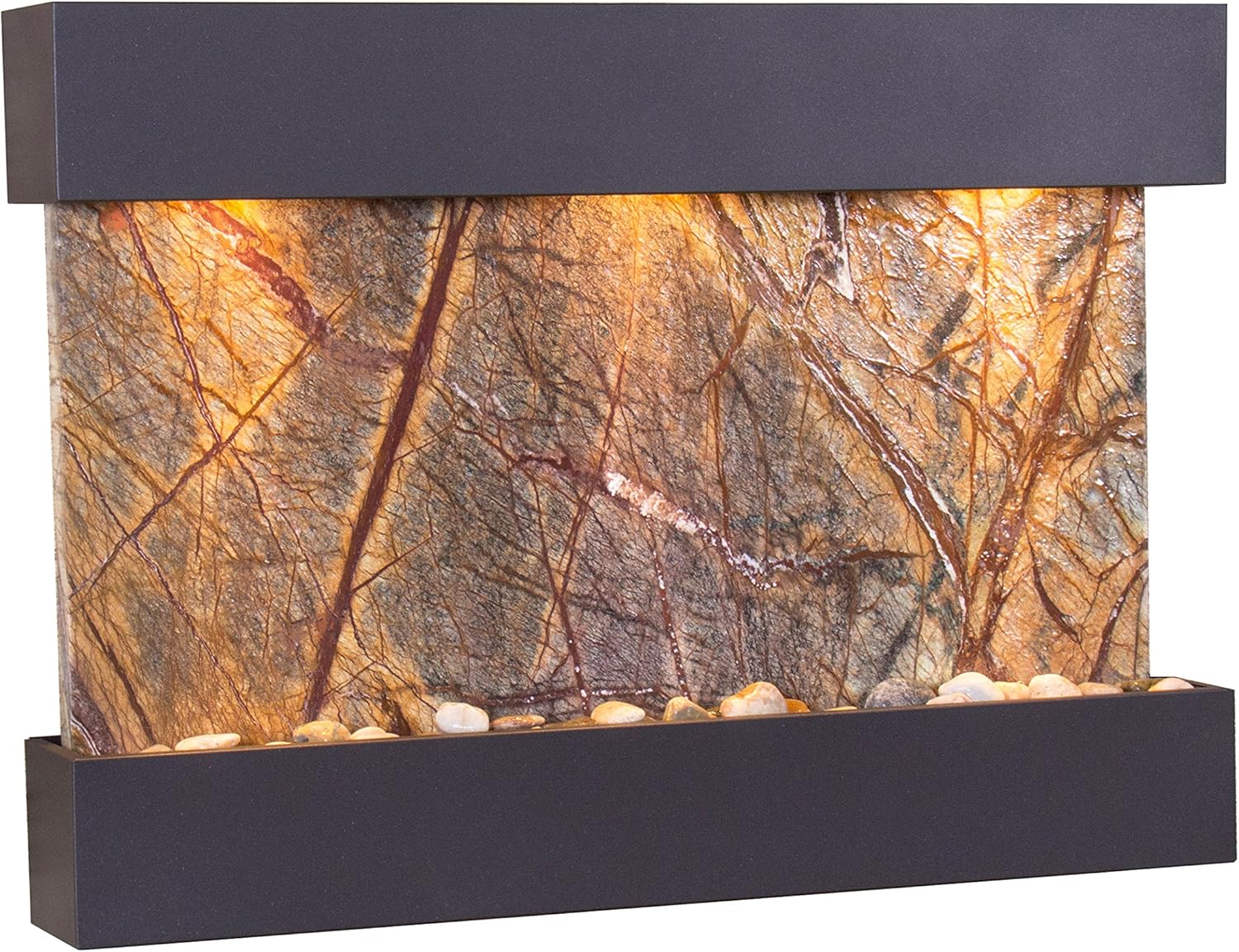 Reflection Creek Water Feature with Antique Bronze Trim and Square Edges (Silver Mirror): Home & Kitchen