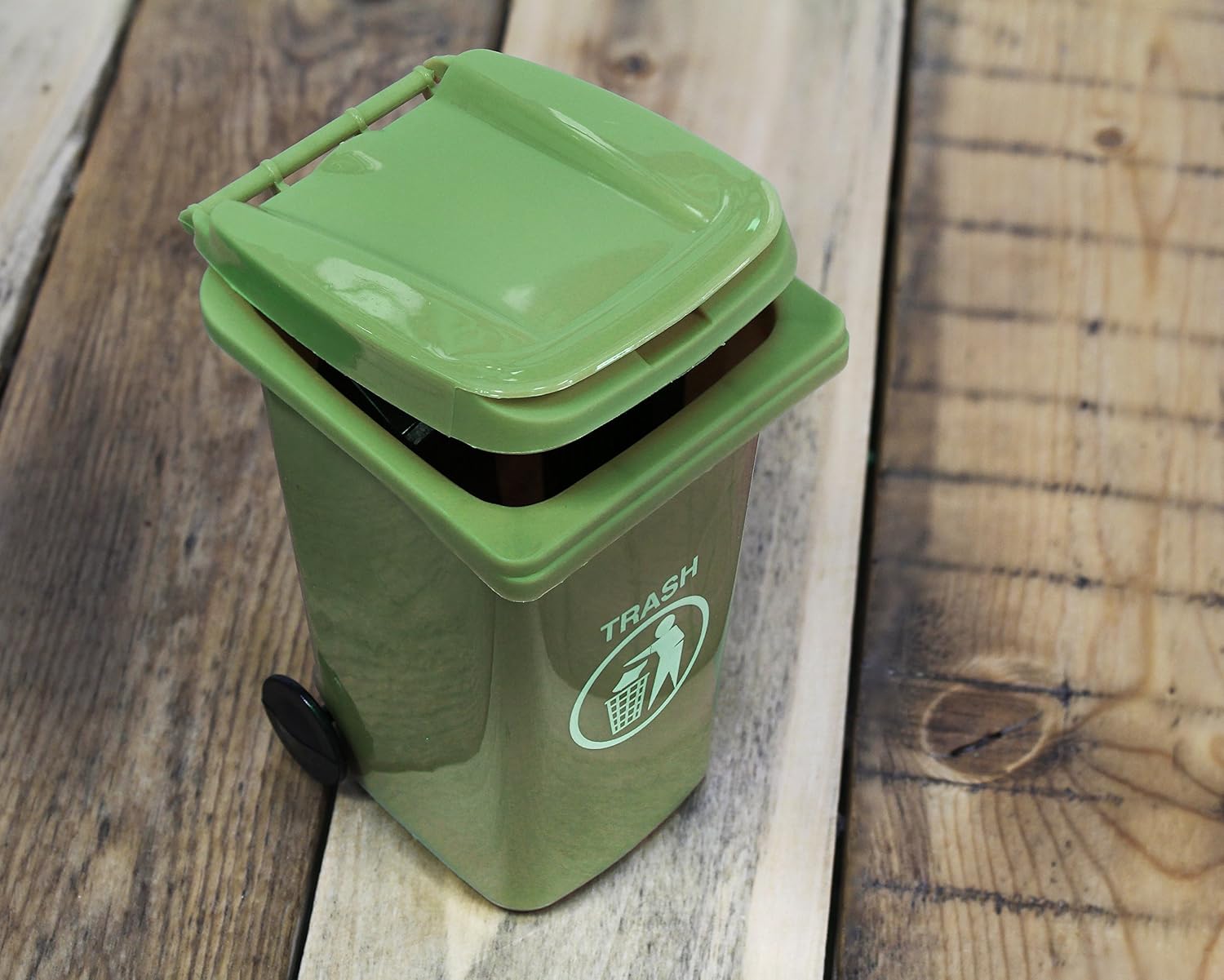 Clips & Holders Collectibles Vintage Solid Brass Garbage Can Pen Holder