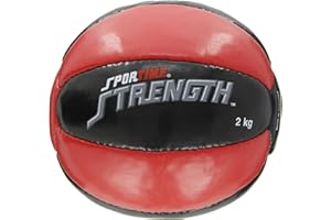Sportime-1017766 Strength Medicine Ball, 4.4 Pounds, Red/Black