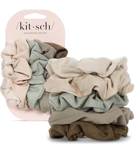 Amazon.com : Coiffed + Co. Stacked Bamboo Scrunchies (Color  display picture 2
