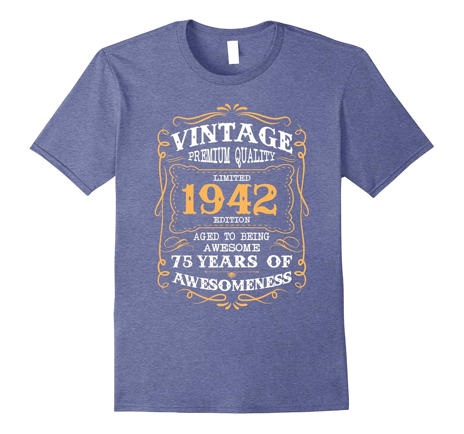 Mens Made in 1942 All Original Parts 75th Birthday T-Shirt main image 1