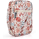 Bible Cover for Women with Flowers Printing, Study Case Covers for Bible,Bible Boooks Covers forWomen Bag (Grid Stitch Cotton, Floral)