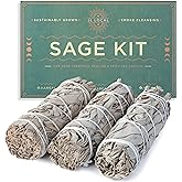Handcrafted 4 Inch White Sage Smudge Sticks | Fresh Natural California Sage, Includes Instructions &amp; Blessings, For Cleansing House Negative Energy, Smudging Rituals