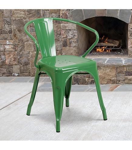 Amazon.com : EMMA + OLIVER Commercial Grade Green Metal Indoor