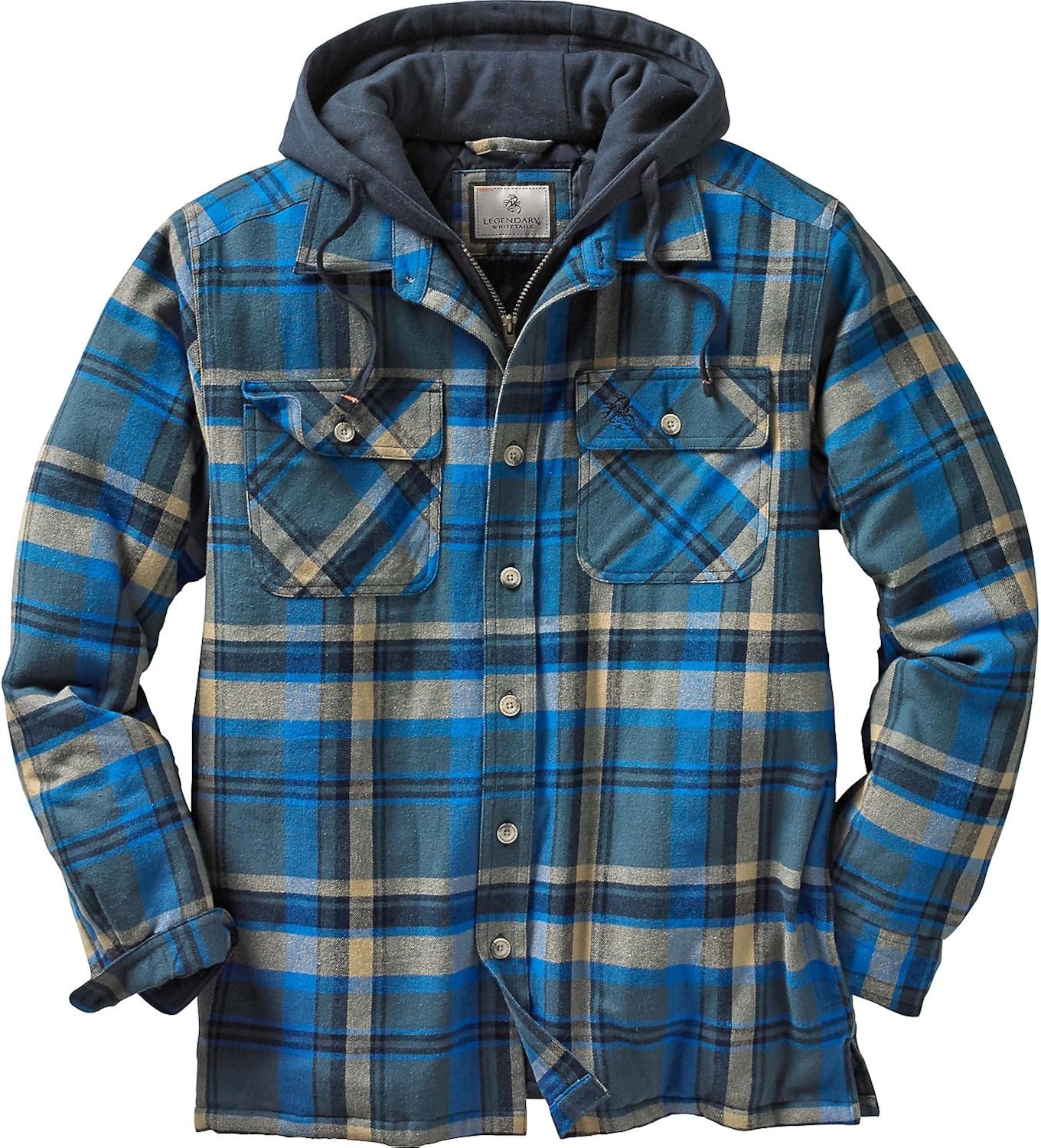 Legendary Whitetails mens Maplewood Hooded Shirt Jacket: Clothing