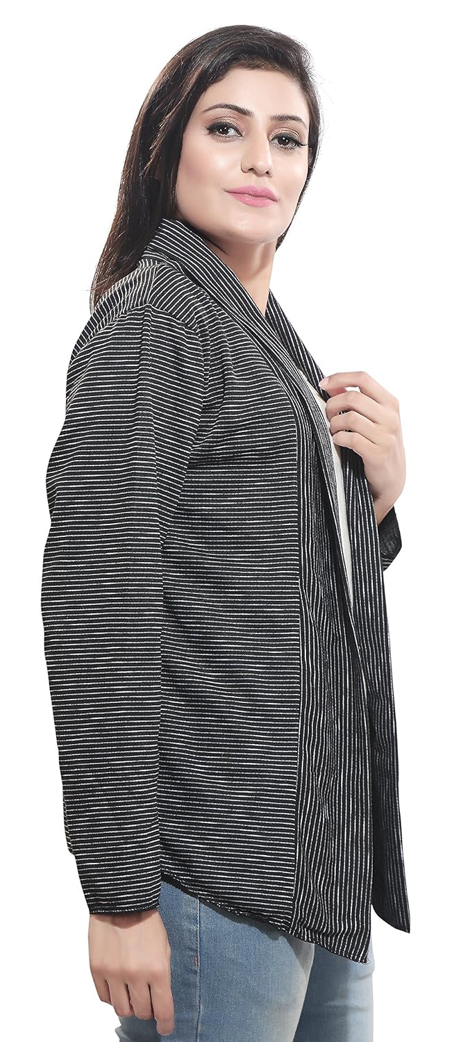 bfly women's fleece shrugs (black)