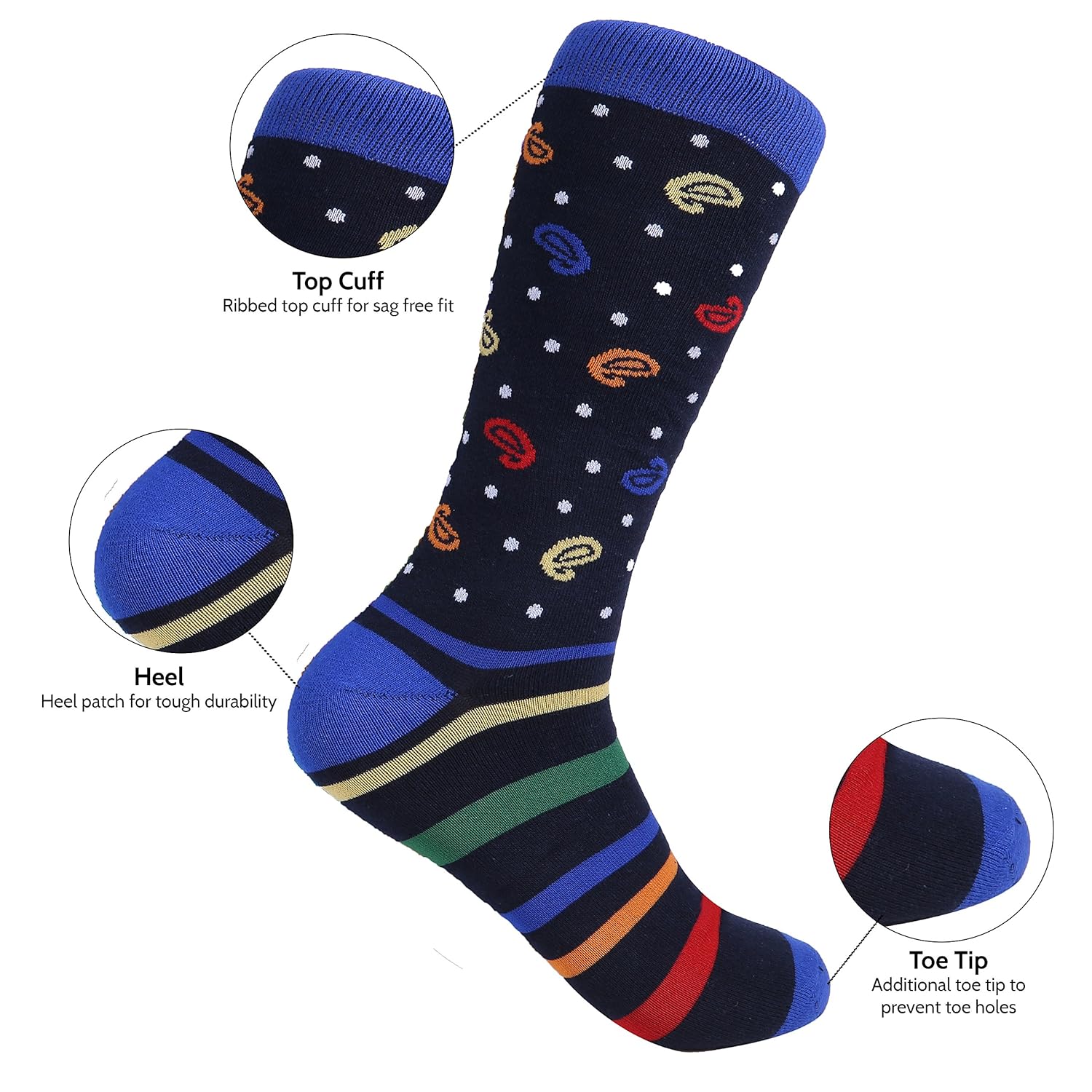 Marino Mens Dress Socks Fun Colorful Socks for Men
