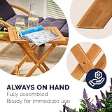 CASARIA Folding Coffee Table | Acacia Wood | 46x46cm | Weather-Resistant view 4