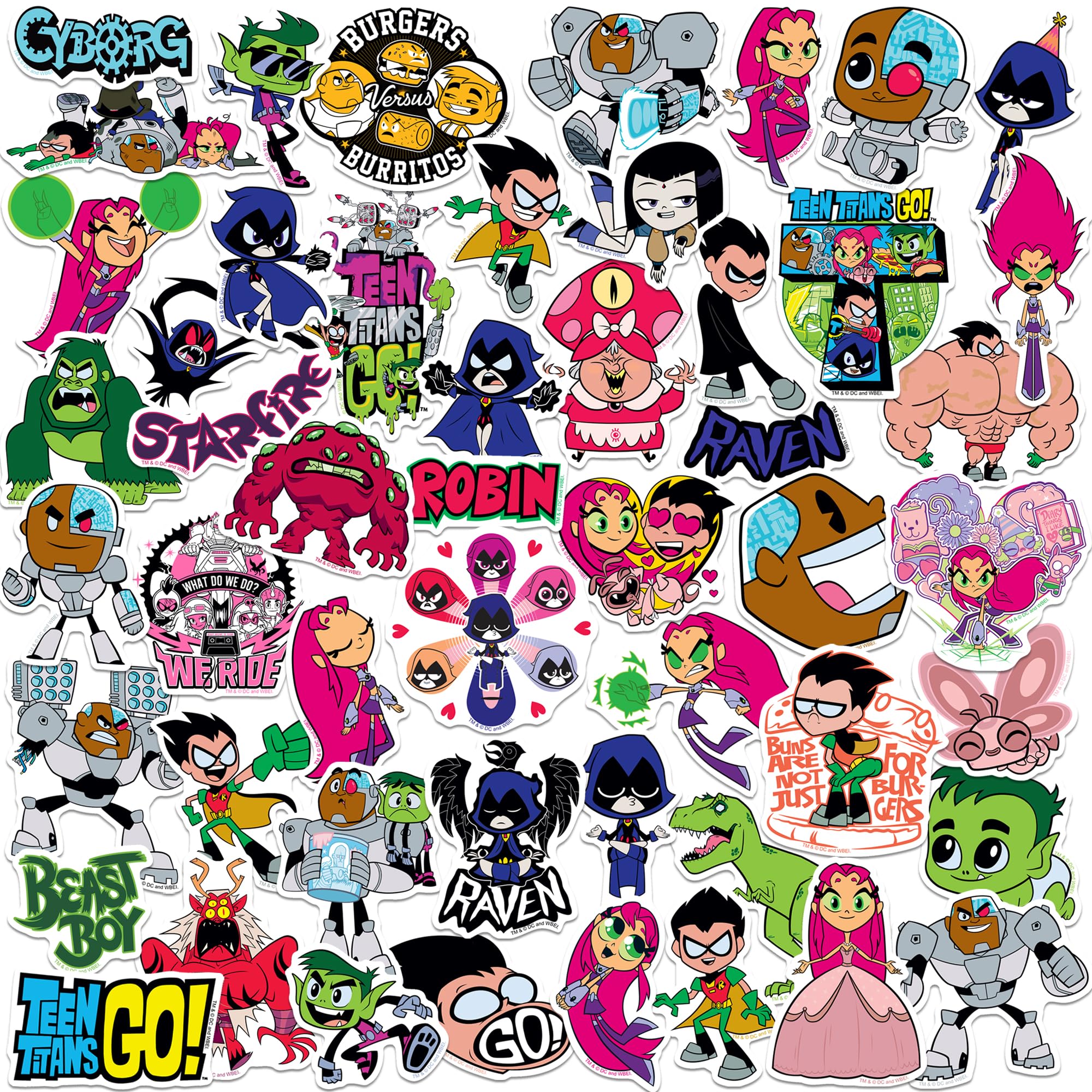 Mua Teen Titans Go! 50ct Vinyl Large Deluxe Stickers Variety Pack ...