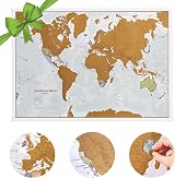 Maps International Scratch The World Travel Map 59x42 cm UK Made 2025 Update