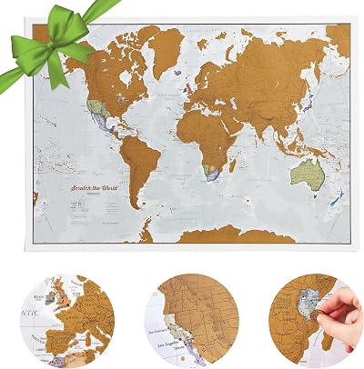 Maps International Scratch The World Travel Map 59x42 cm UK Made 2025 Update