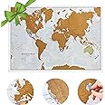 Maps International Scratch Off Map of the World Travel Poster - 17(h) x 22(w) inches