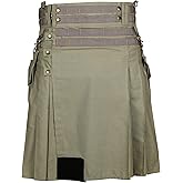 Damn Near Kilt 'Em Mens Cargo Tactical Utility Kilt - Traditional Kilt