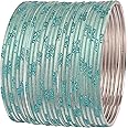 Touchstone "Colorful 2 Dozen Bangle Collection Indian Bollywood Alloy Metal Textured Designer Jewelry Bangle Bracelets Set of 24 for Women