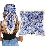 AWAYTR 35' Large Square Satin Head Wraps - Silk