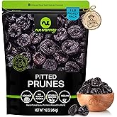 NUT CRAVINGS - Dried Prunes Pitted Unsweetened (16oz, 1 LB) Dry Plums | No Sugar Added Unsulphured Sweet Healthy Snack, Vegan, Kosher, Resealable Bag