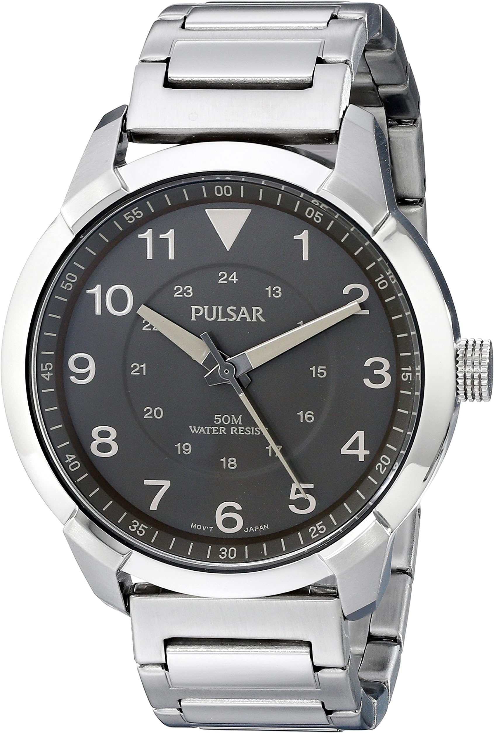 Men's PG2025 Analog Display Analog Quartz Silver Watch