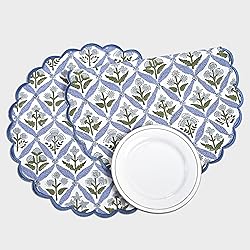 Ridhi Bo-ho Round Place Mat Easter Floral Cotton