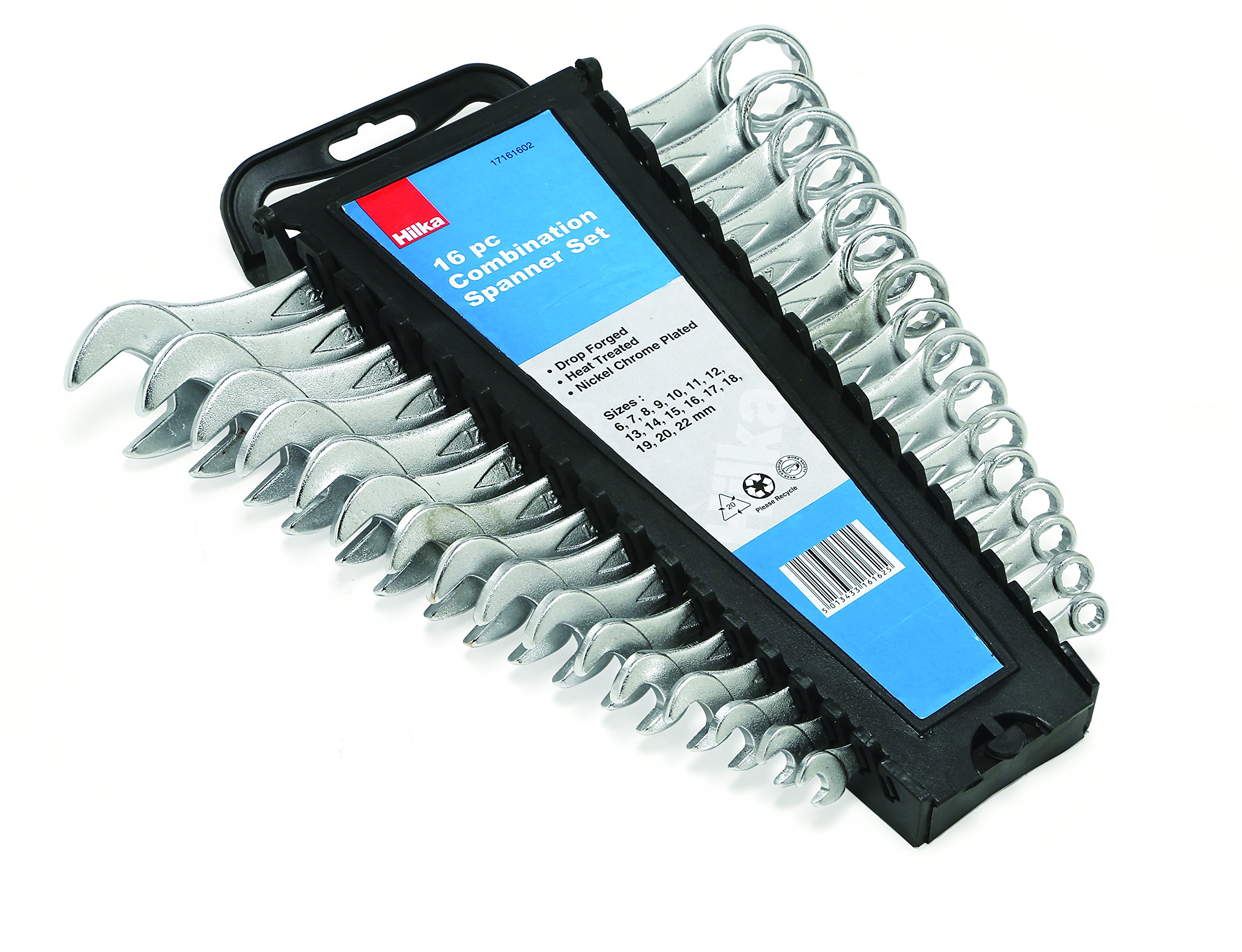 Hilka 17161602 Metric Combination Spanner Set, Silver