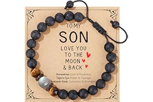 JoycuFF Bracelets for Men Teens Gifts Ideas Teenage Graduation Gift Him Hematite 10 12 16 18 Years Old 1 8th Birthday Son Grandson Christmas Day Stocking Stuff