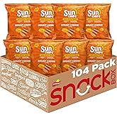 SunChips 100% Whole Grain Chips, Harvest Cheddar, 1 oz Bags, Pack of 104, No Artificial Flavors, No Colors from Artificial Sources