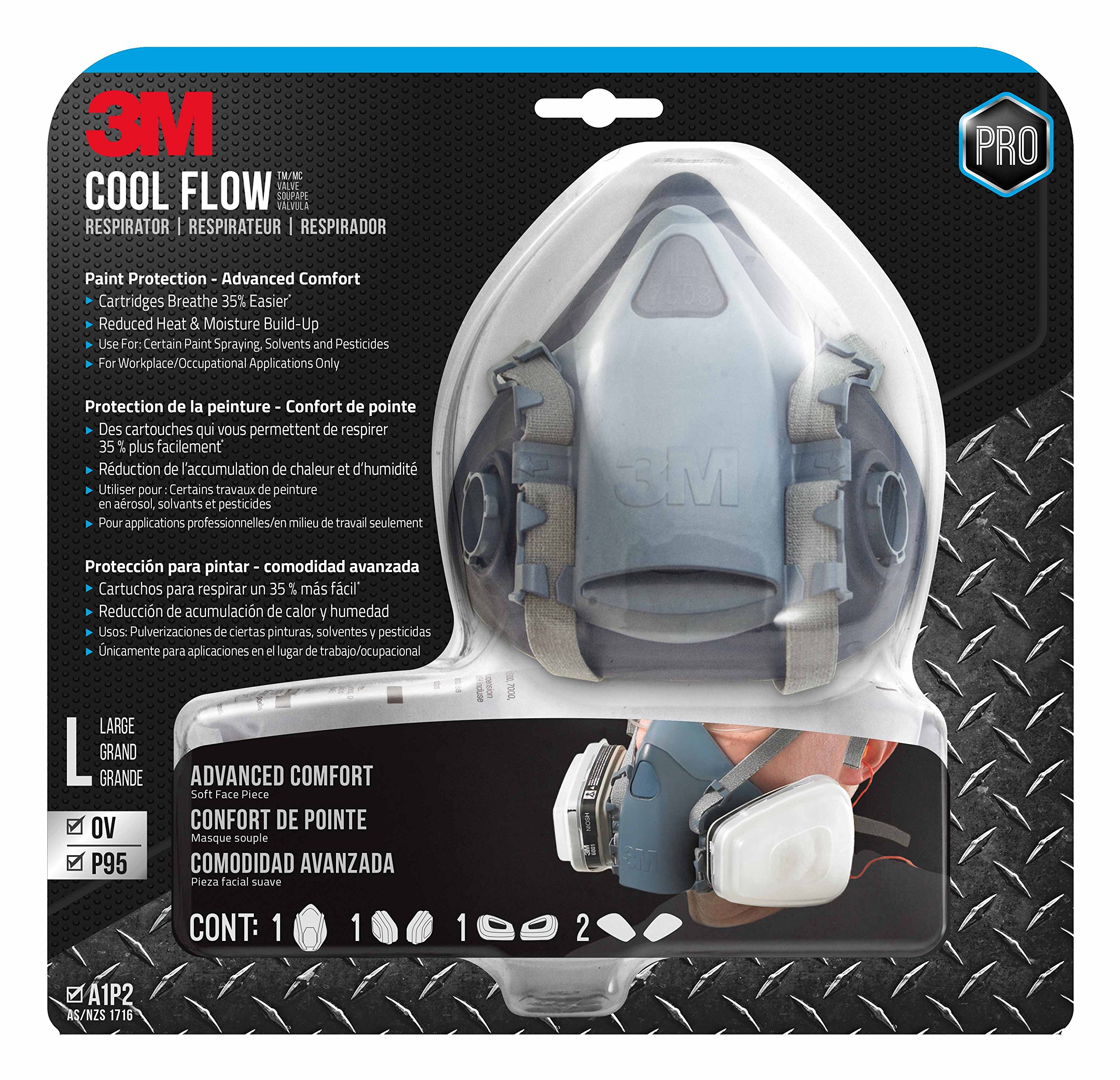 3M 7513PA1APS Professional Half Mask Organic Vapor, P95 Respirator