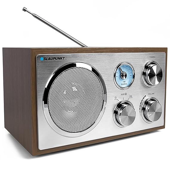 Blaupunkt RXN 180 Vers. 2018 | Büroradio mit Bluetooth und Aux In | UKW/FM Küchenradio | Kofferradio mit Holzgehäuse | Nostal