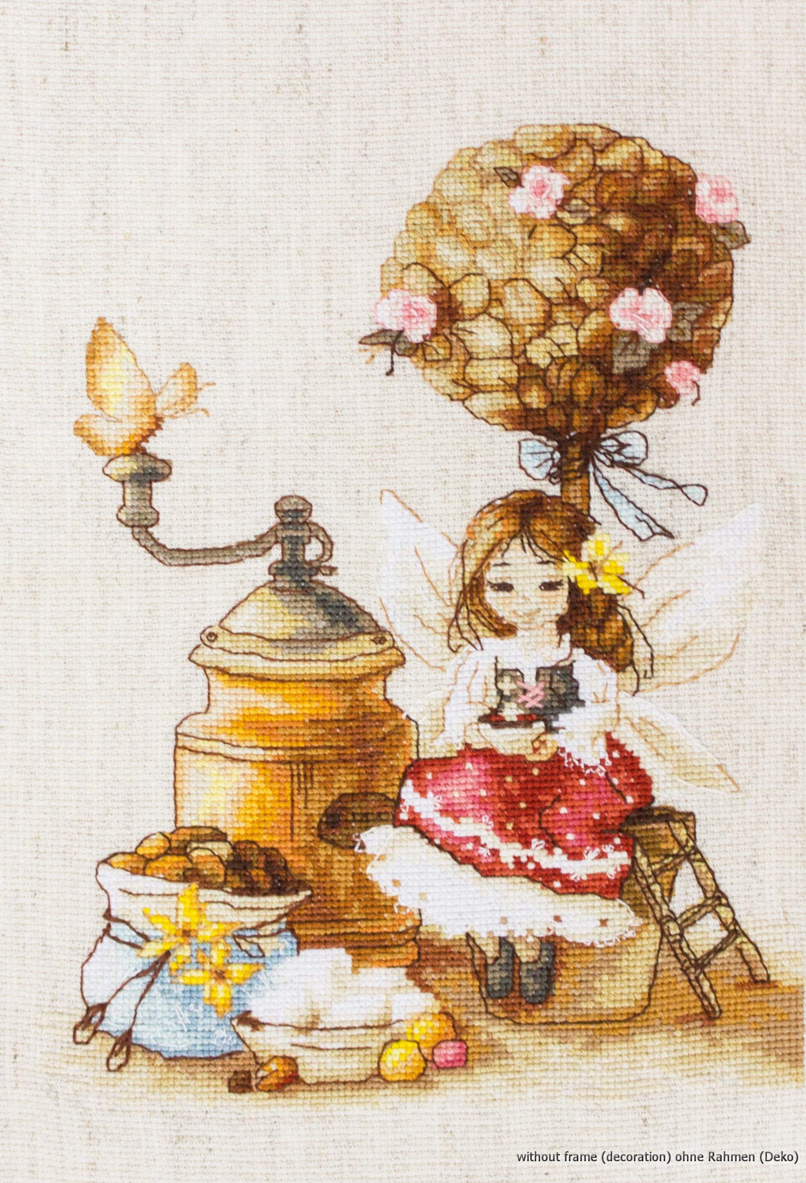 Luca-S Cross Stitch Kit, Cotton, Multicoloured, 18x23,5cm