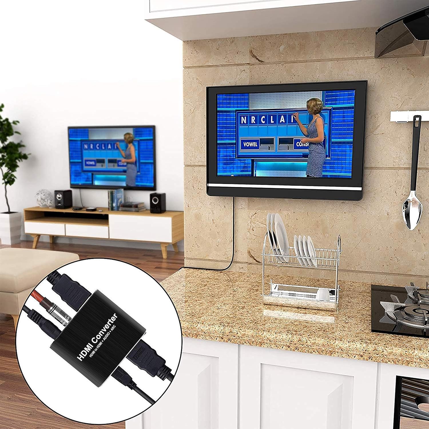 avedio links 4K HDMI Audio Extractor, HDMI to HDMI + Optical Toslink SPDIF + 3.5mm AUX Stereo Audio Out, HDMI Audio Converter Adapter Splitter Support 4K@60Hz HDCP1.4 Full HD 1080P 3D: Electronics