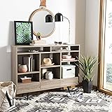 Safavieh Home Collection Marina Retro Mid Century Wood Etagere, Oak and Black