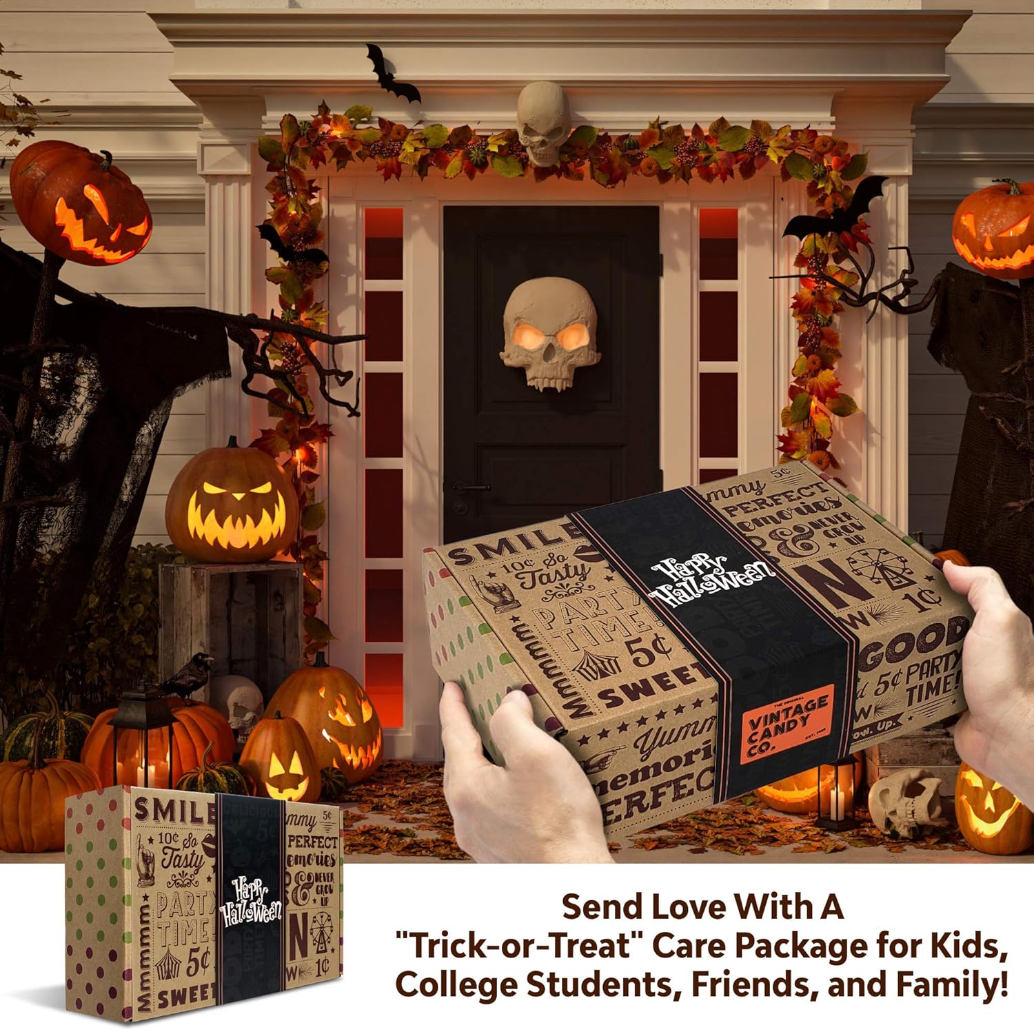 HALLOWEEN CANDY CARE PACKAGE LOADED GIFT ASSORTMENT Filled With Milk Chocolate Skulls, Eyeballs, Pumpkins, Seasonal Foil Candies, Candy Corn + More! PERFECT For Girls Boys Kids College Students Adults : Grocery & Gourmet Food