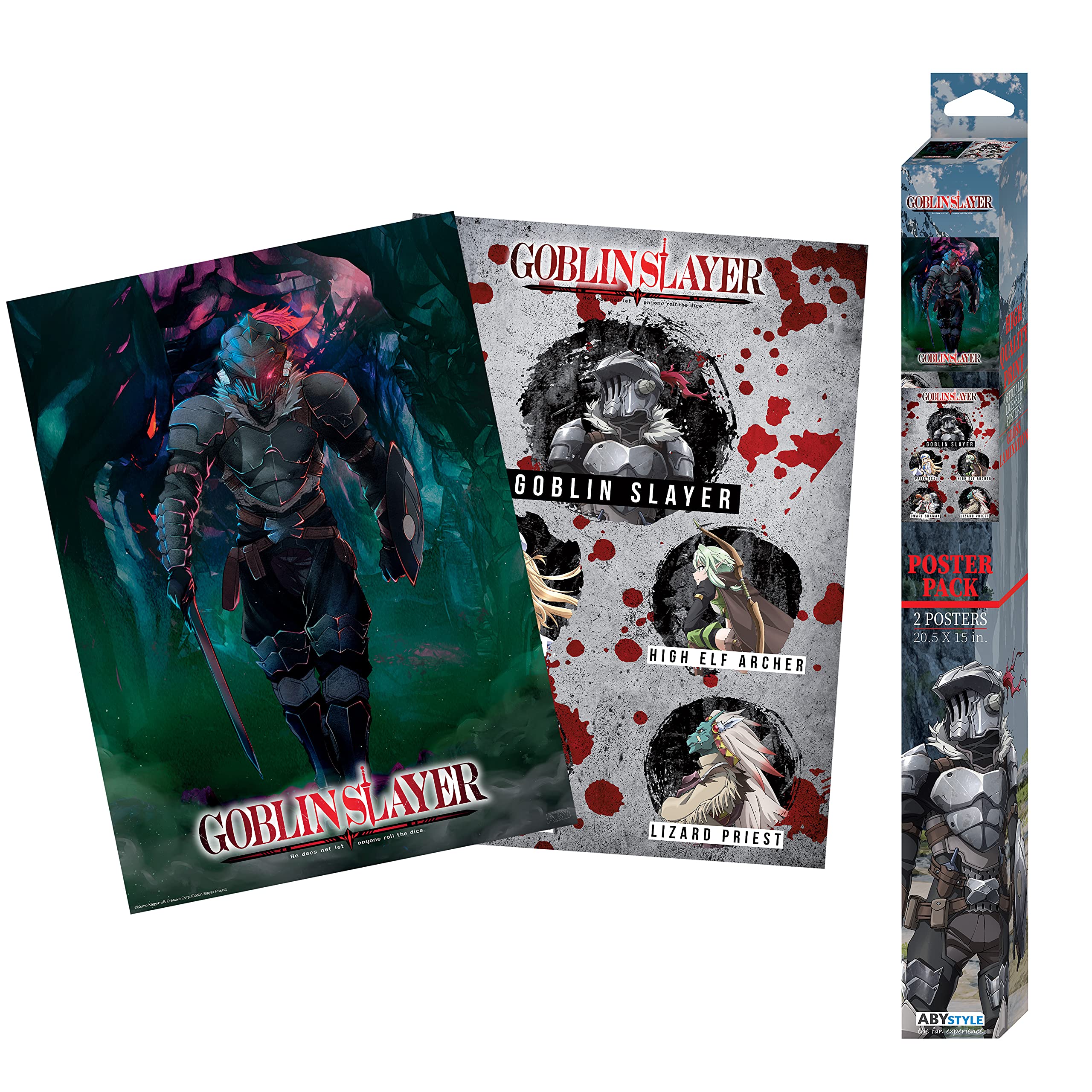 ABYSTYLE - GOBLIN SLAYER - Set 2 Chibi Posters - Group & Slayer (52x38cm)