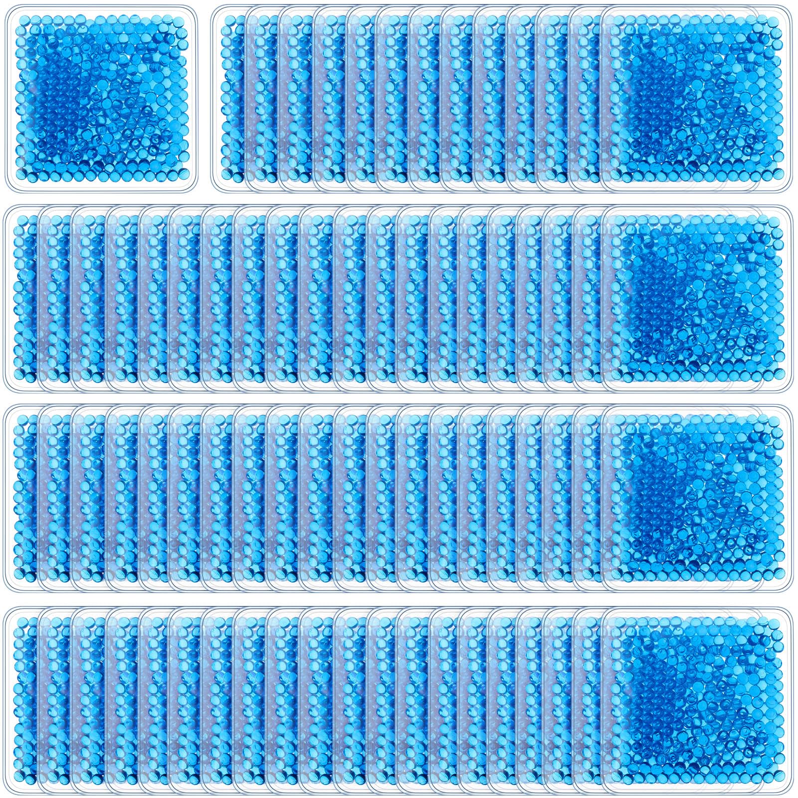 Photo 1 of (PARTIAL SET) TrelaCo 30 Pack Blue Small Ice Packs for Injuries Reusable Mini Boo Boo Gel Bead Ice Pack Soft Cold Packs Cold Hot Compress for Pain Relief Wisdom Teeth Breastfeeding, Tired Eyes Face Neck