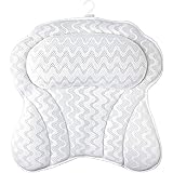 Sierra Concepts Bath Pillow for Bathtub, Spa, Headrest, Back, Neck, Shoulder, Tub - Soft Bathing Pillows with Strong Grip Suc