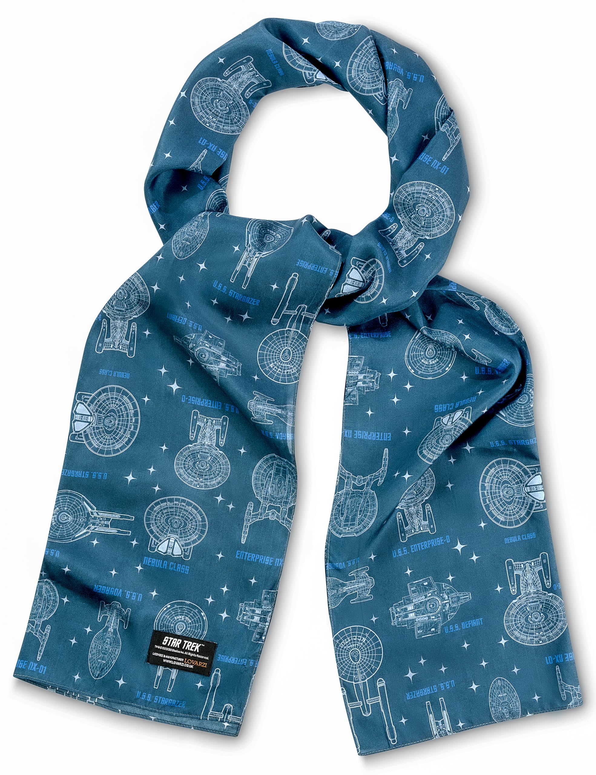 Star Trek Ships of Line Scarf - Gift for men and women - Official Merchandise Memorabilia & collectibles by LOVARZI - Costume