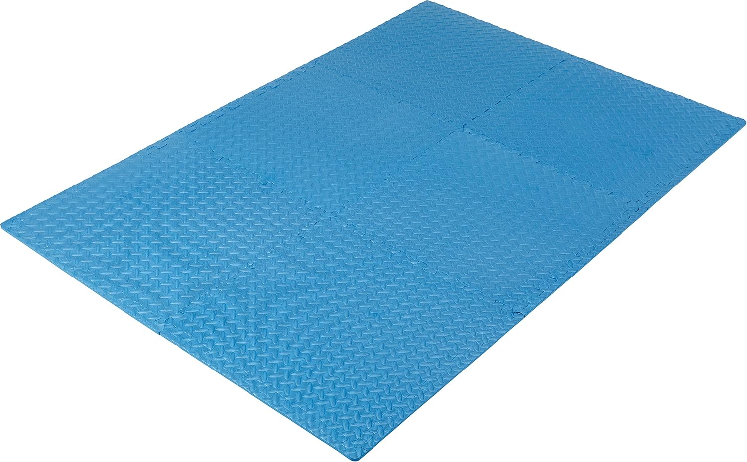 Basics Foam Interlocking Exercise Gym Floor Mat Tiles - Pack of 6, 24 x 24 x .5 Inches, Black : Sports & Outdoors