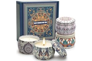 FEIBAO Scented Candle Gifts for Women, 4 Pack 4.4 oz Aromatherapy Candles, Stocking Stuffers for Women, Stress Relief Gifts for Girlfriend, Teacher, Mom, Anniversary, Birthday, Christmas Gifts