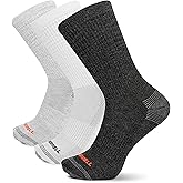 Merrell unisex-adult mens Men's and Women's Recycled Everyday Crew Socks - 3 Pair Pack - Repreve Mesh