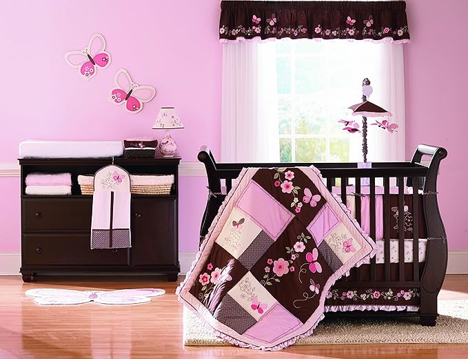 butterfly crib set for baby girl