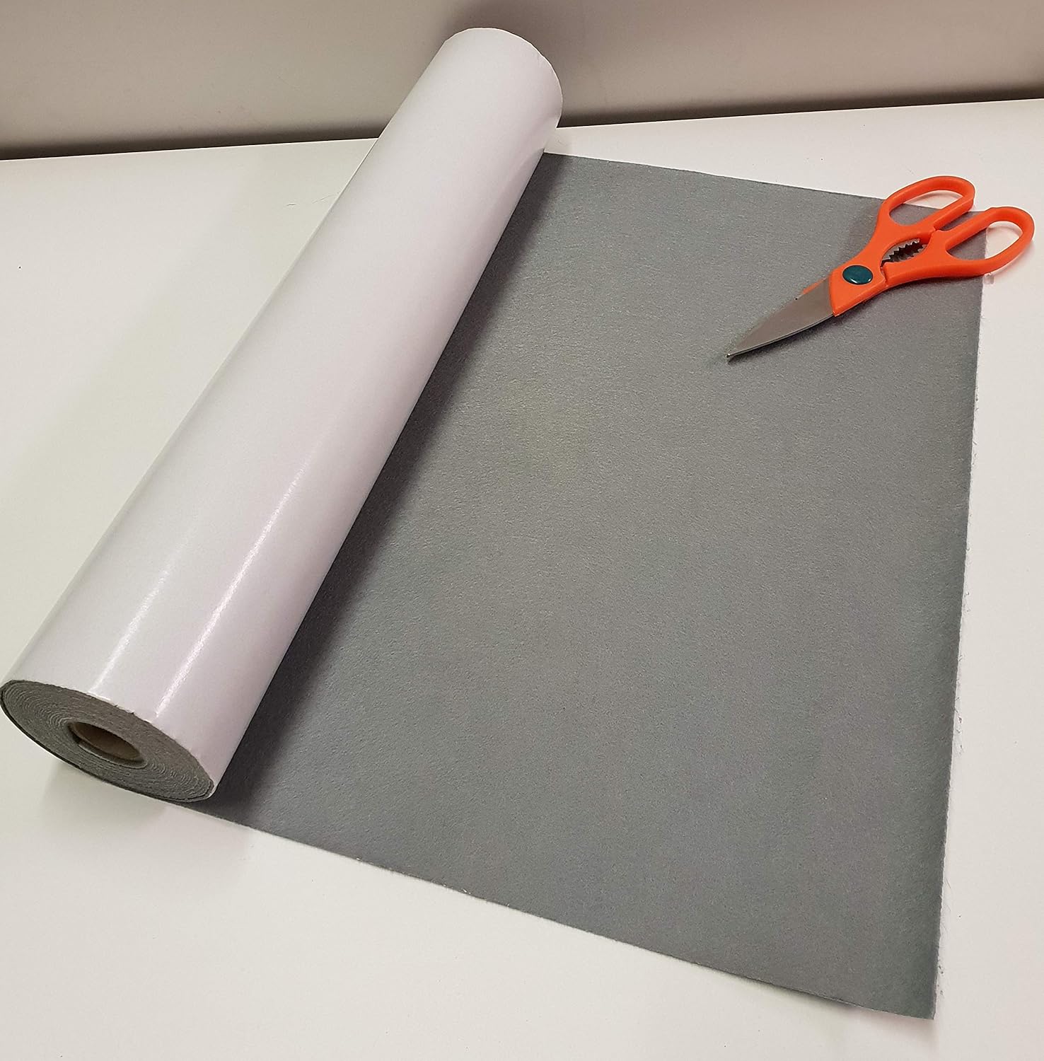 One Metre x 450mm Wide roll of Grey Sticky Back SELF Adhesive Felt